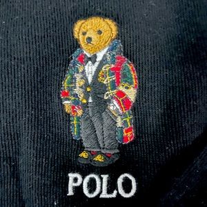 Polo Ralph Lauren Holiday Duffel Polo Bear Estate Rib Pullover
